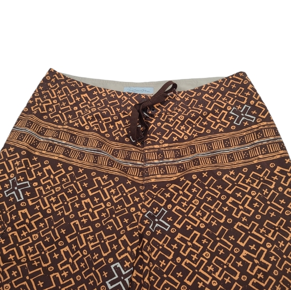 Quiksilver Edition X Print Board Shorts Swim Trunks Brown Men's Size 38 - Picture 2 of 12
